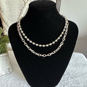 Silver Plated Beaded Necklace
